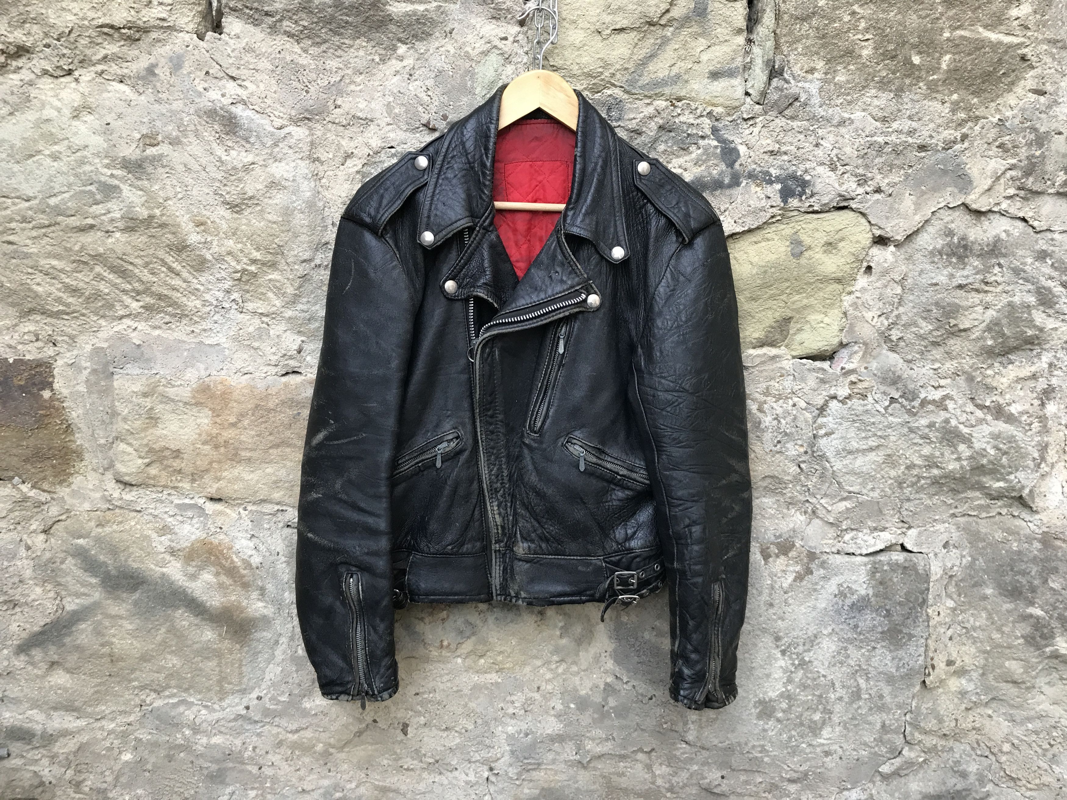 WindArmor leather blouson skull fire 短丈