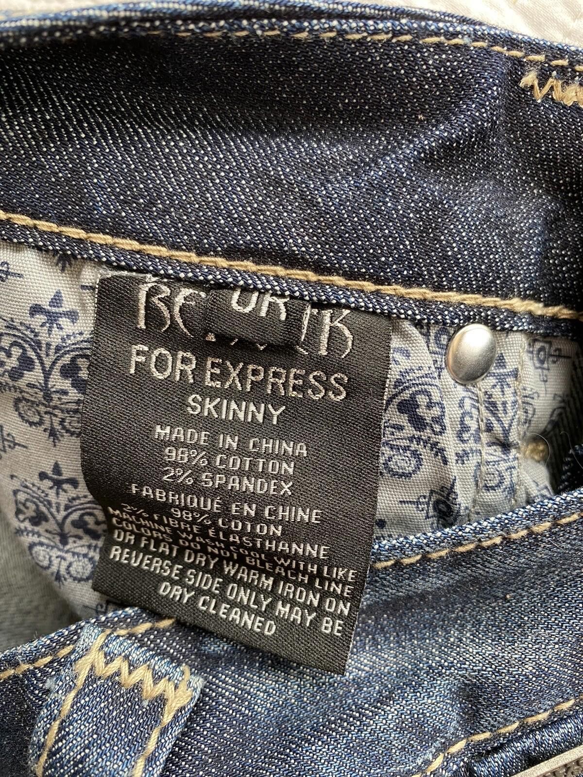 Express ReRock For Express Skinny Jeans Size 0R Women's Size 25" / US 0 / IT 36 - 8 Thumbnail