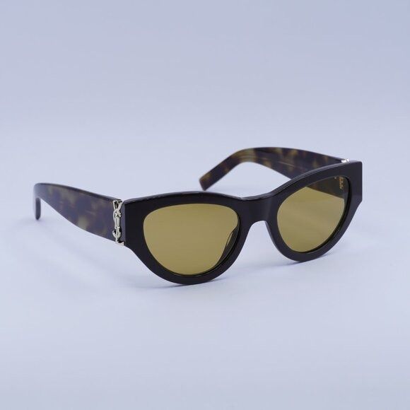 Saint Laurent Paris Saint Laurent SLM94 010 Sunglasses Brown Cat Eye Frame Size ONE SIZE - 8 Thumbnail