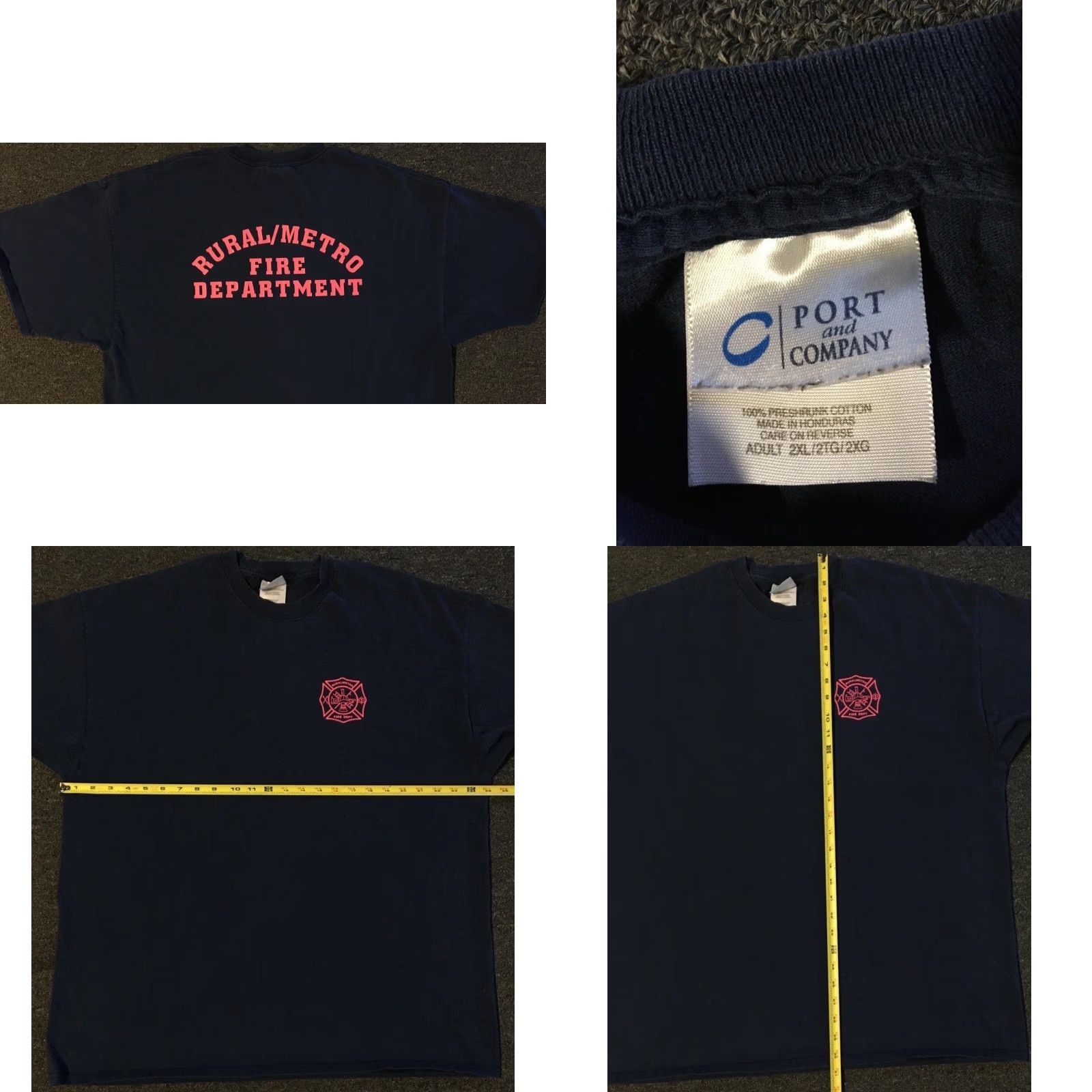 Vintage VINTAGE Rural/Metro Fire Dept Faded Shirt XXL Arizona Fighter Cop Biker Grunge 90s Size US XXL / EU 58 / 5 - 9 Thumbnail
