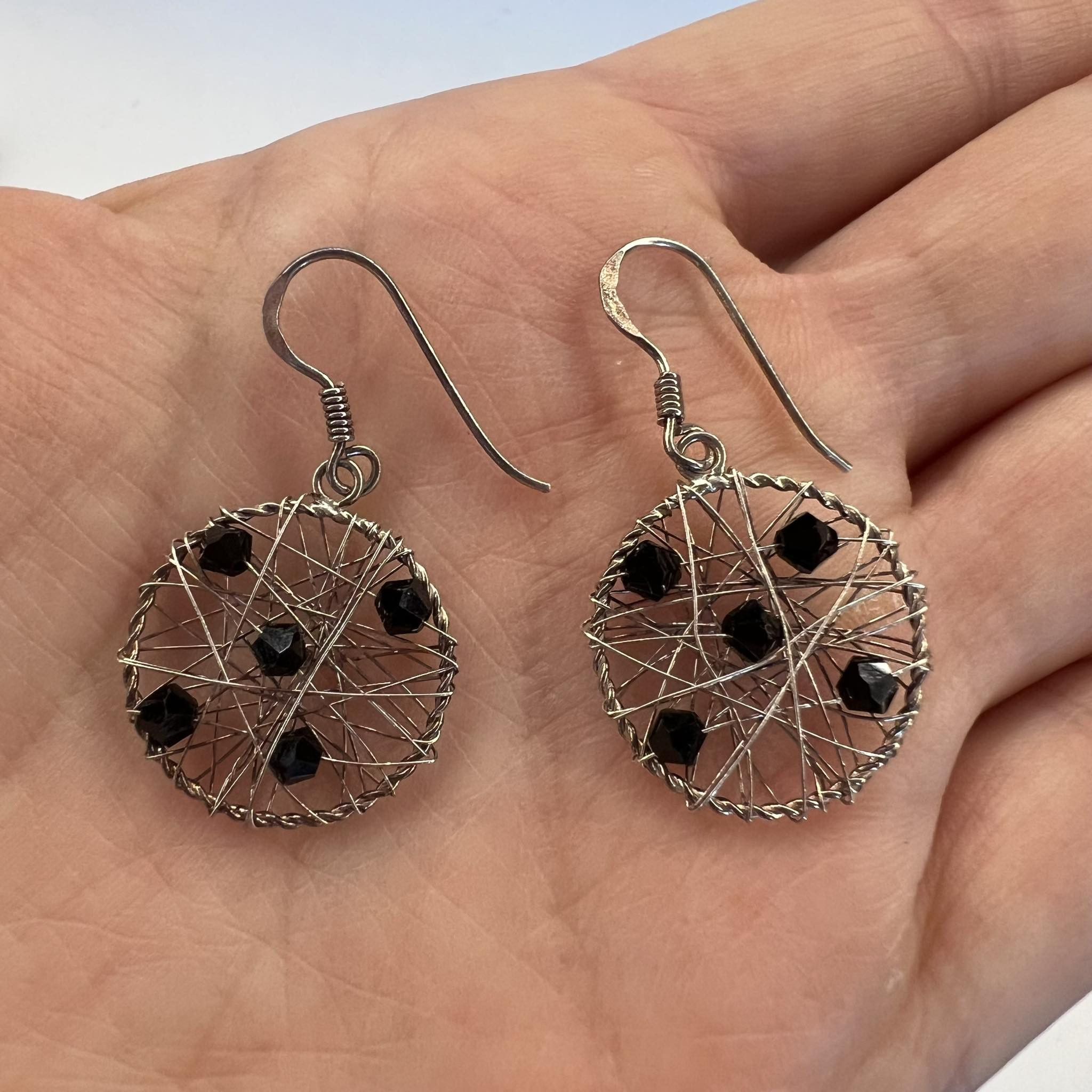 Vintage Sterling Silver 925 Stud Earrings Hand Made Italy