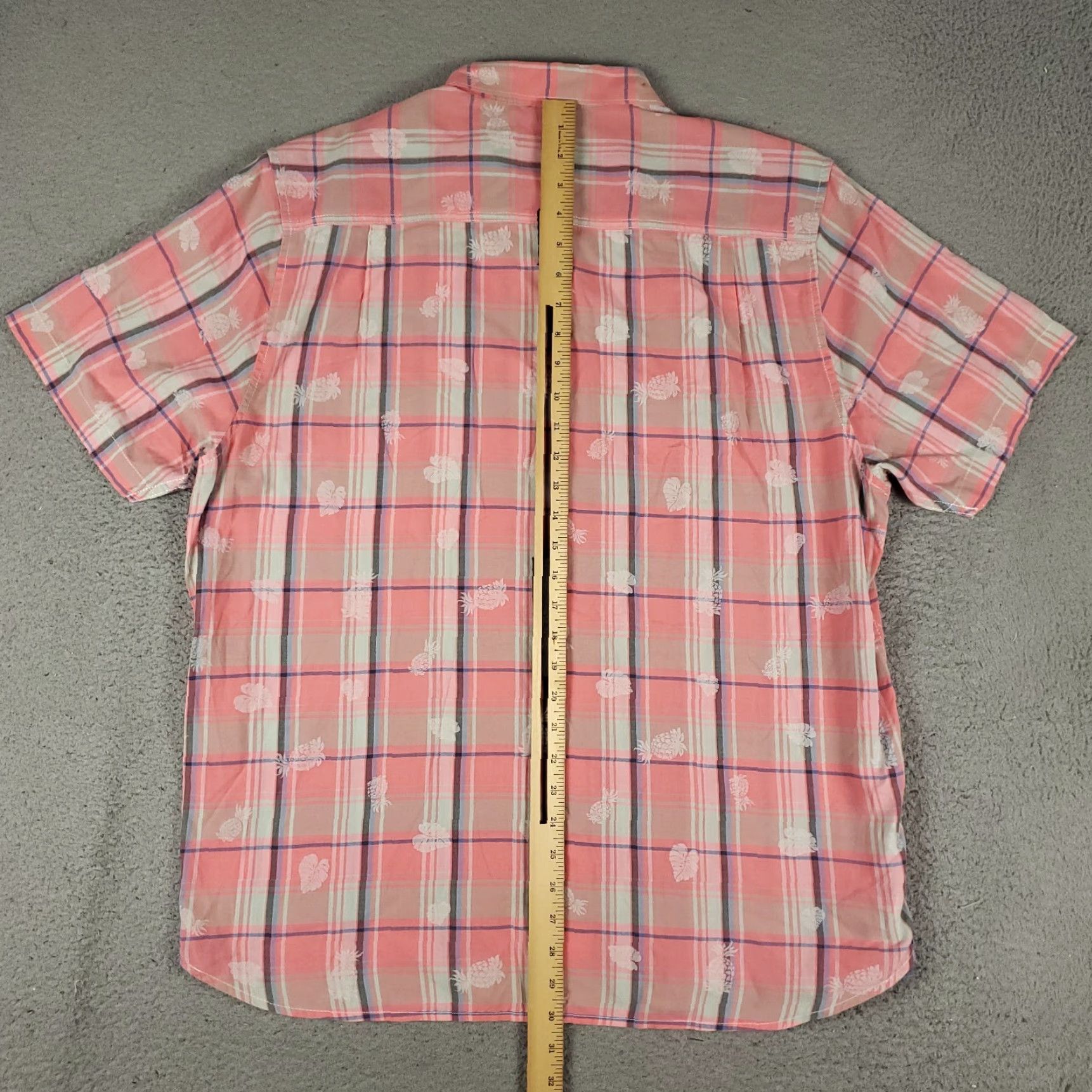 Tommy Bahama Tommy Bahama Shirt Large Pink Plaid Cotton Button-Up Short Sleeve Mens Aloha Size US L / EU 52-54 / 3 - 3 Thumbnail