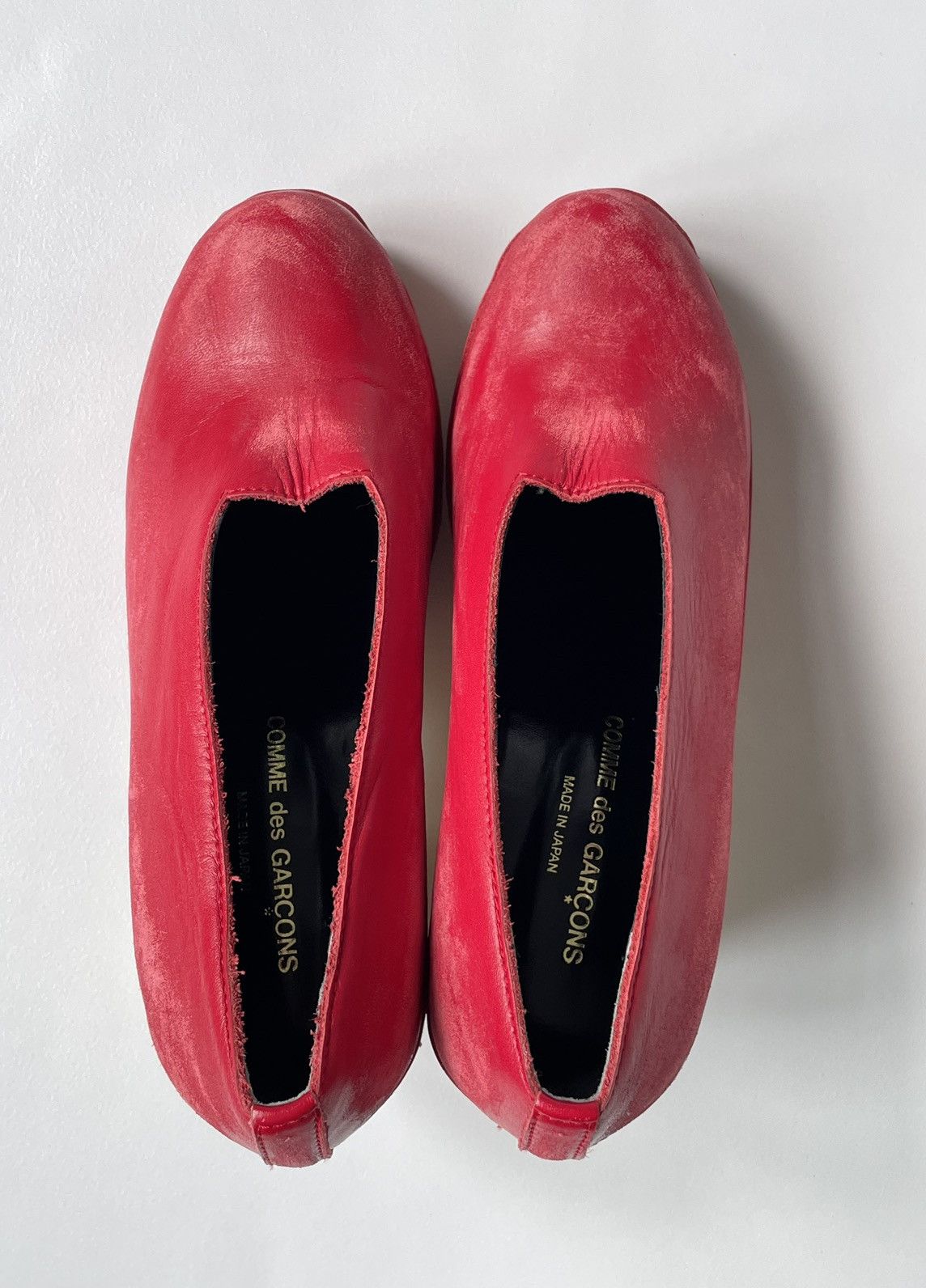Comme des Garcons Distressed Leather Heeled Clogs Size US 7.5 / IT 37.5 - 8 Thumbnail