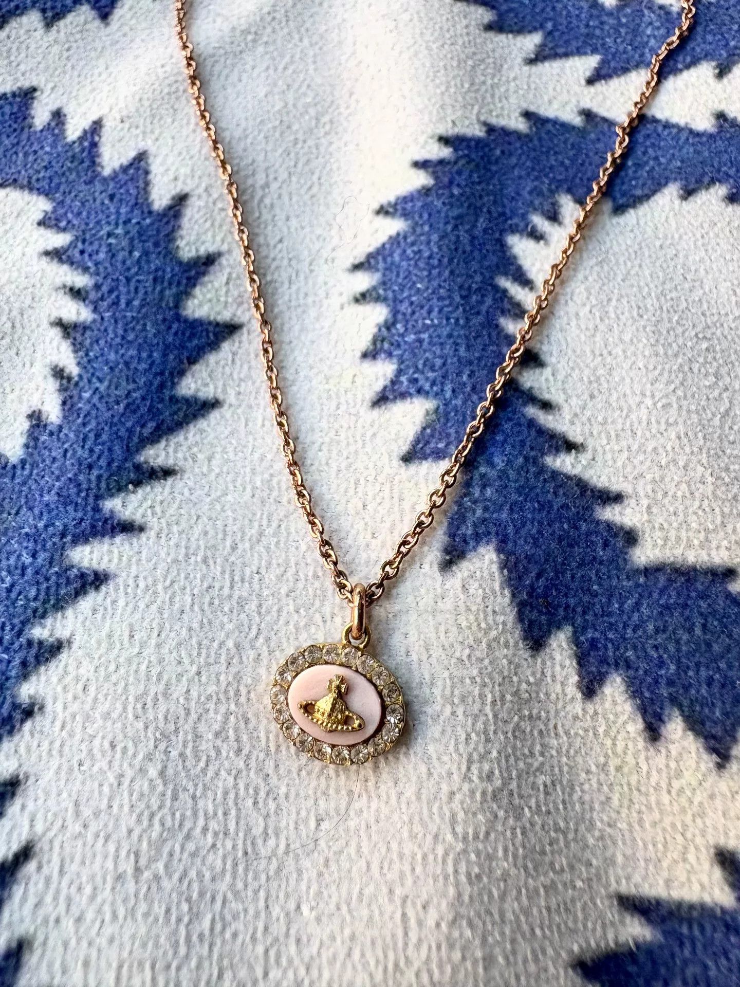 Vivienne Westwood Vivienne Westwood Vintage Pink Saturn Necklace Size ONE SIZE - 1 Thumbnail