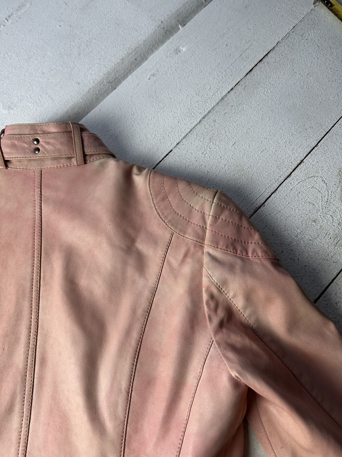 Other 🚨Y2K RICK OWENS TYPE DIRTY SLIM FIT ZIP LEATHER JACKET Size XS / US 0-2 / IT 36-38 - 14 Thumbnail