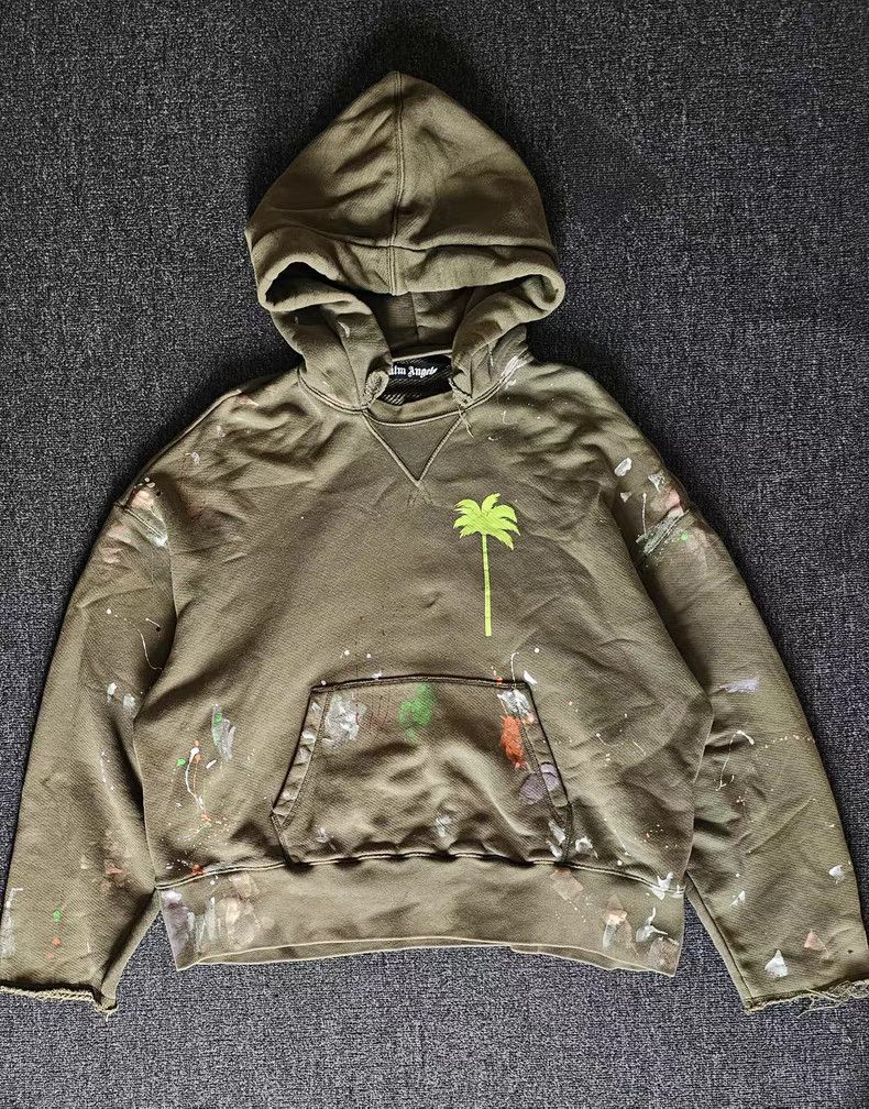 Palm Angels Palm Angels Olive Green Hoodie Size US S / EU 44-46 / 1 - 1 Thumbnail