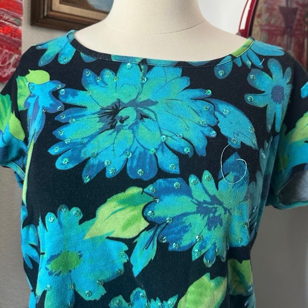 Other white stag blue black floral knit shirt Size L / US 10 / IT 46 - 2 Thumbnail