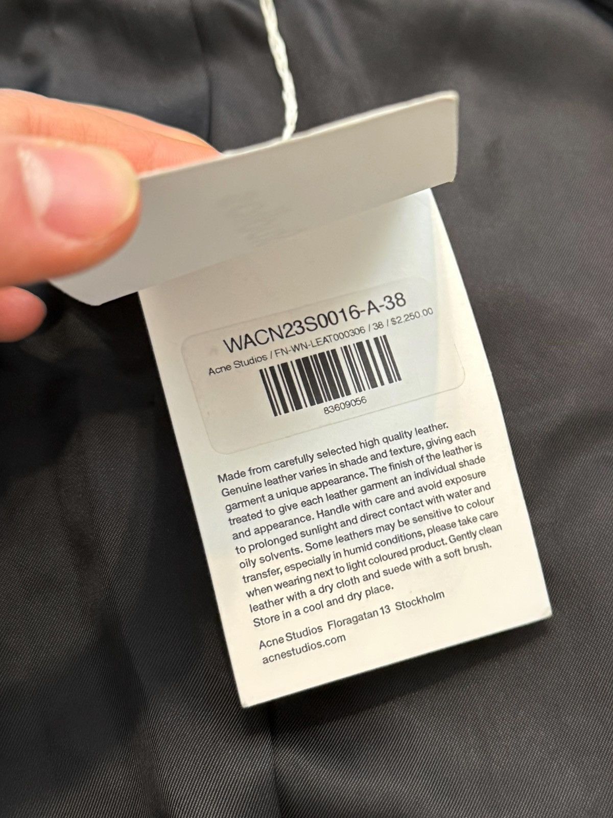 Acne Studios Creased Wrinkle Dye Lambskin Leather Cafe Jacket Size XS / US 0-2 / IT 36-38 - 10 Thumbnail