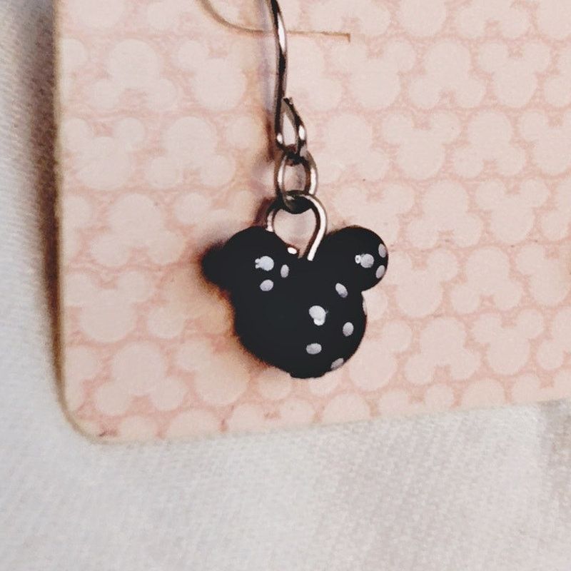 Disney Disney Parks Mickey Dangle Earrings Black White Polka Dots Size ONE SIZE - 4 Thumbnail