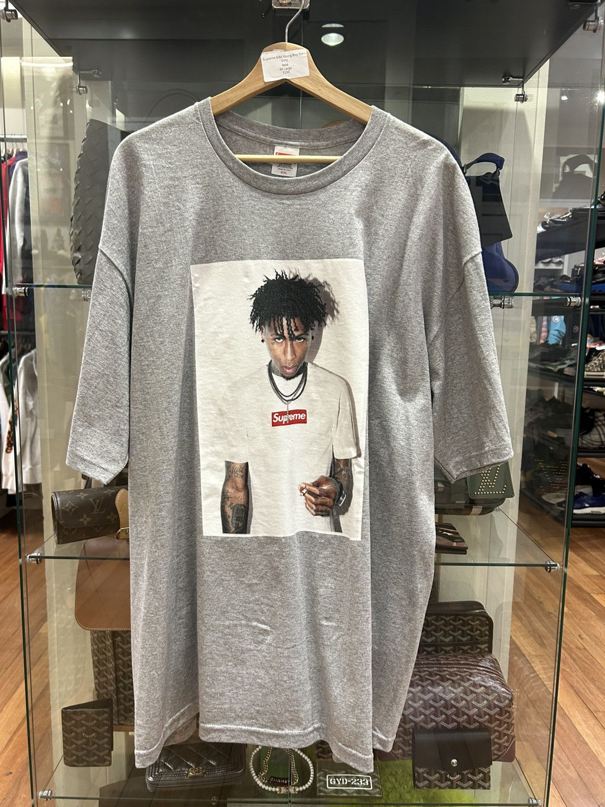 Supreme Supreme NBA Youngboy Tee Heather Grey | Grailed