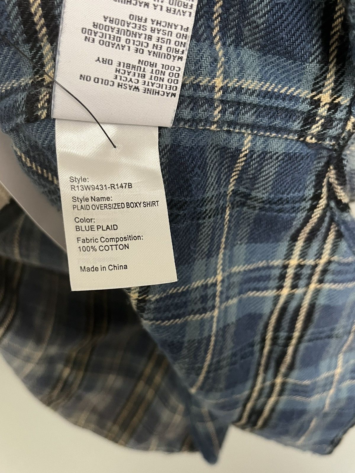 R13 Oversized Boxy shirt. Large Size US L / EU 52-54 / 3 - 11 Thumbnail