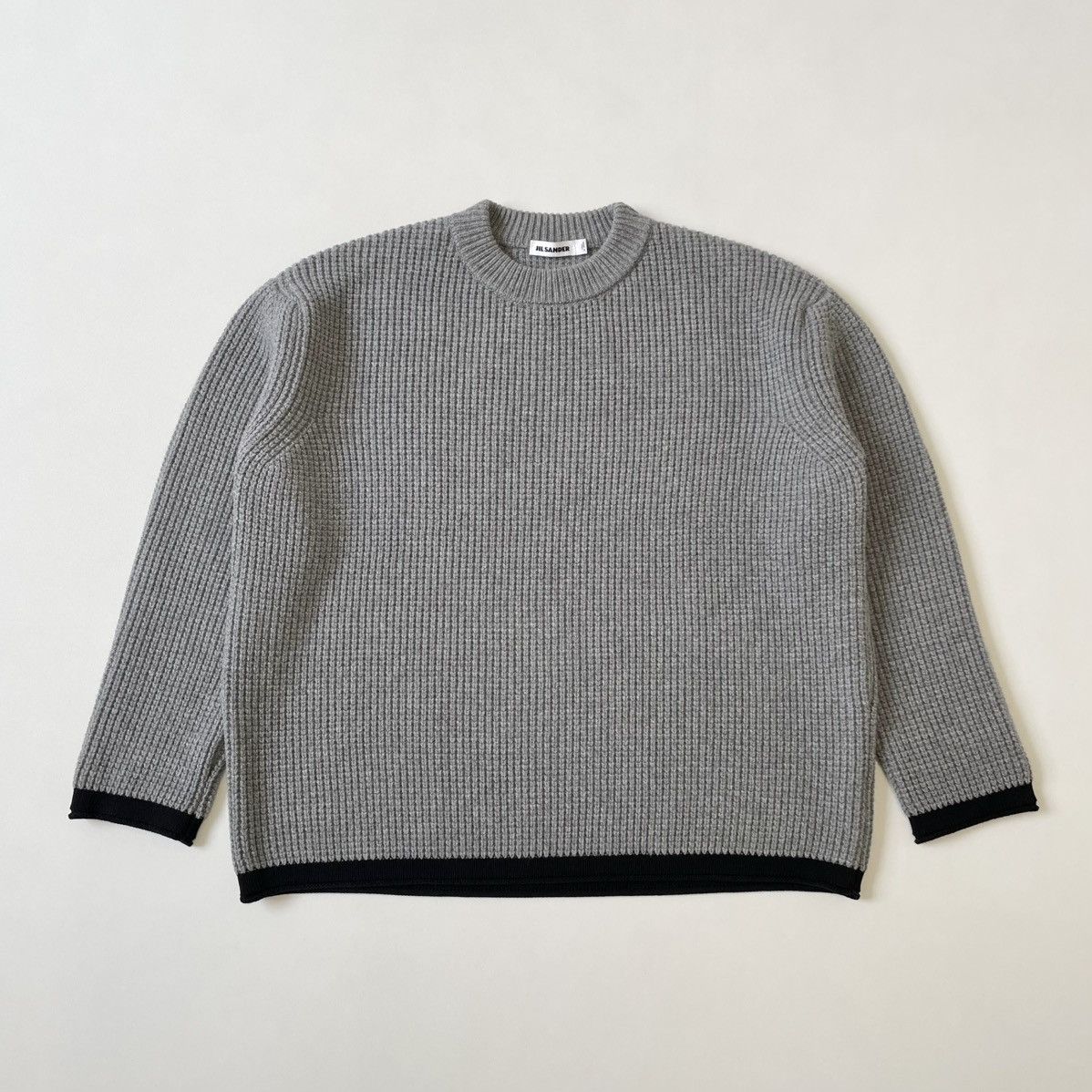 Jil Sander A/W 18 Oversized ‘Waffle Weave’ Wool Sweater Size US L / EU 52-54 / 3 - 2 Thumbnail