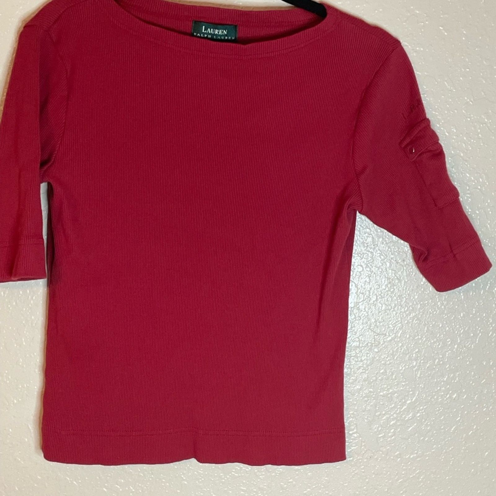Ralph Lauren Vintage Ralph Lauren Cotton Ribbed Pocket T-Shirt Size M Size M / US 6-8 / IT 42-44 - 1 Thumbnail