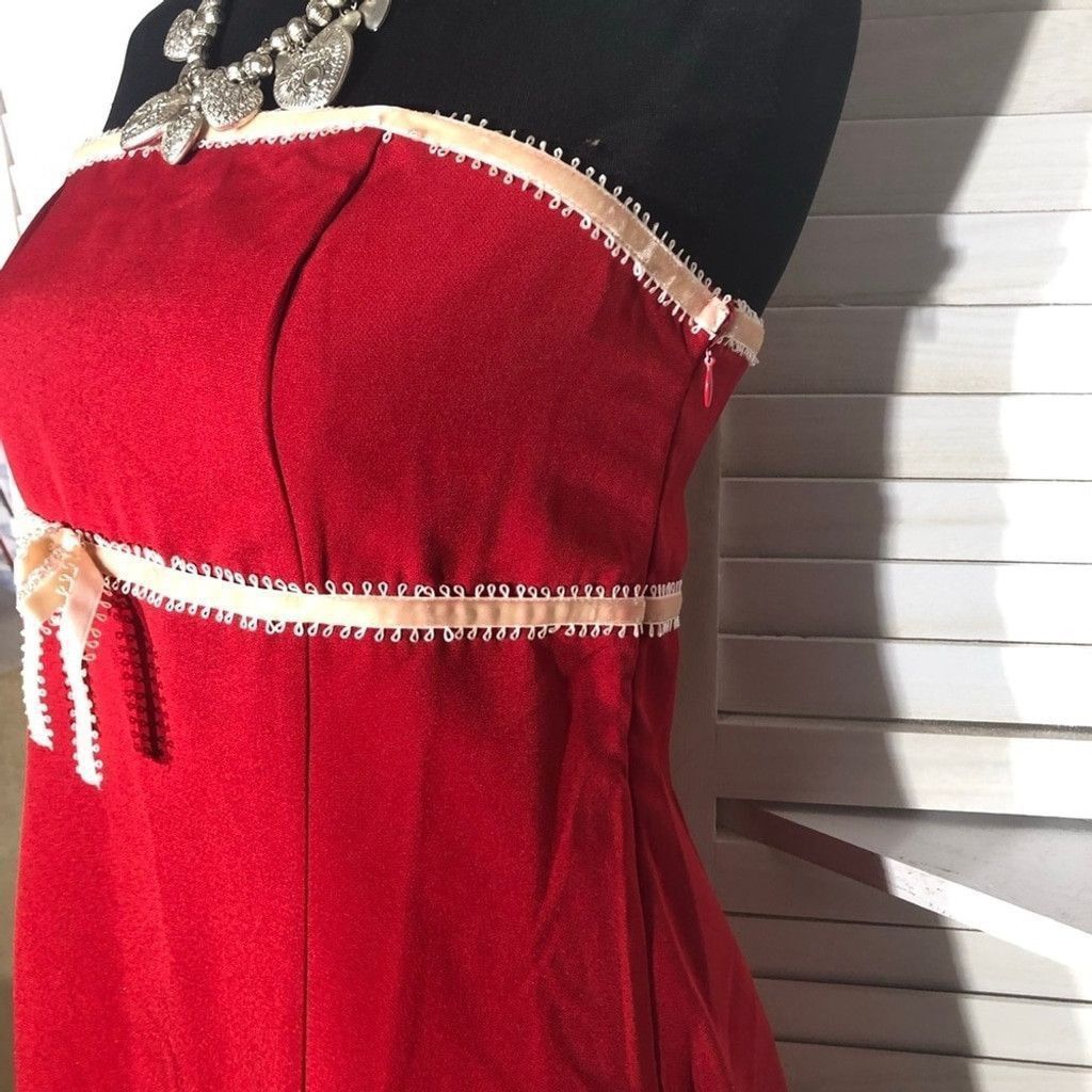 Forever 21 NWT Forever 21 Pleated Mini Dress Strapless Bow Red/White XL Size XL / US 12-14 / IT 48-50 - 10 Thumbnail