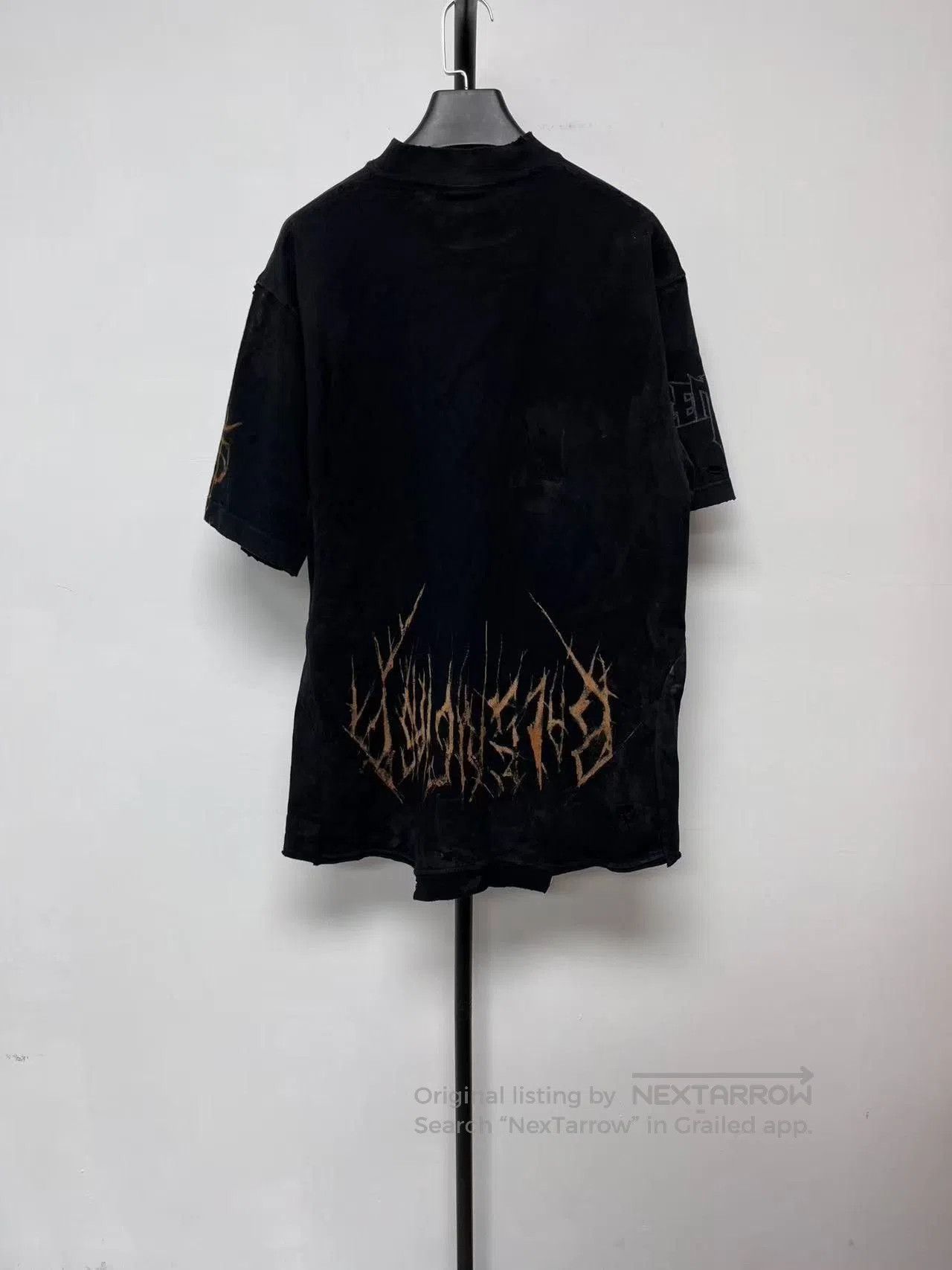 Balenciaga Balenciaga Black Graphic Print Short Sleeve T. Size US S / EU 44-46 / 1 - 2 Thumbnail
