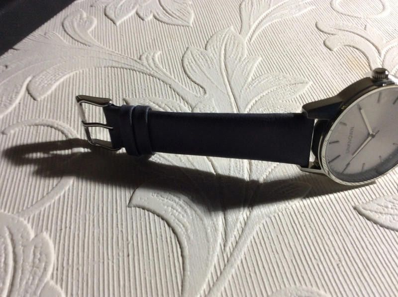 Designer Unknown men's silver dial leather strap watch Size ONE SIZE - 4 Thumbnail