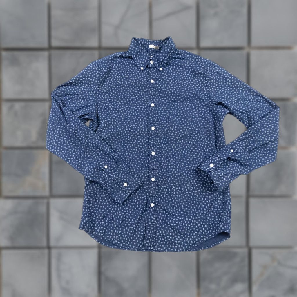 J.Crew VINTAGE J.CREW Men's Long Sleeve Button-Up Shirt Adult Medium Blue Casual Slim Fit All Seasons Size US M / EU 48-50 / 2 - 1 Thumbnail