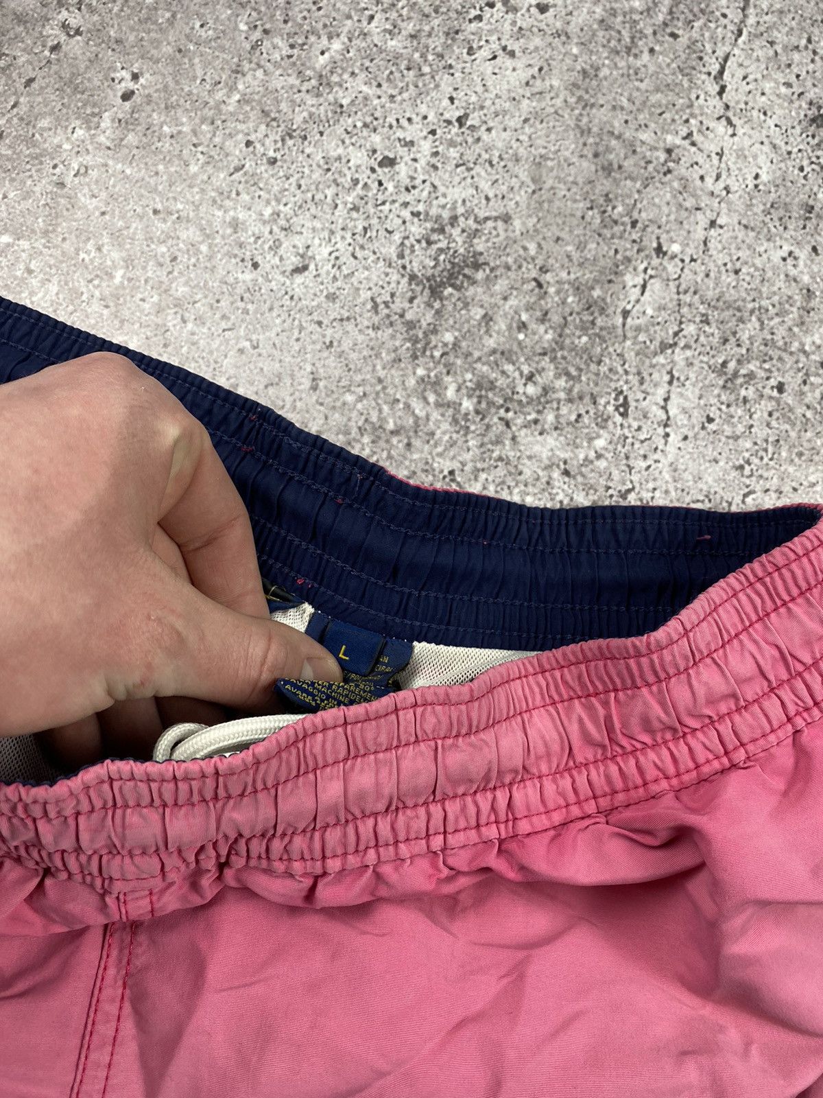 Polo Ralph Lauren × Vintage Vintage Polo Ralph Lauren Pink Faded Nylon Swim Shorts L Size US 34 / EU 50 - 5 Thumbnail