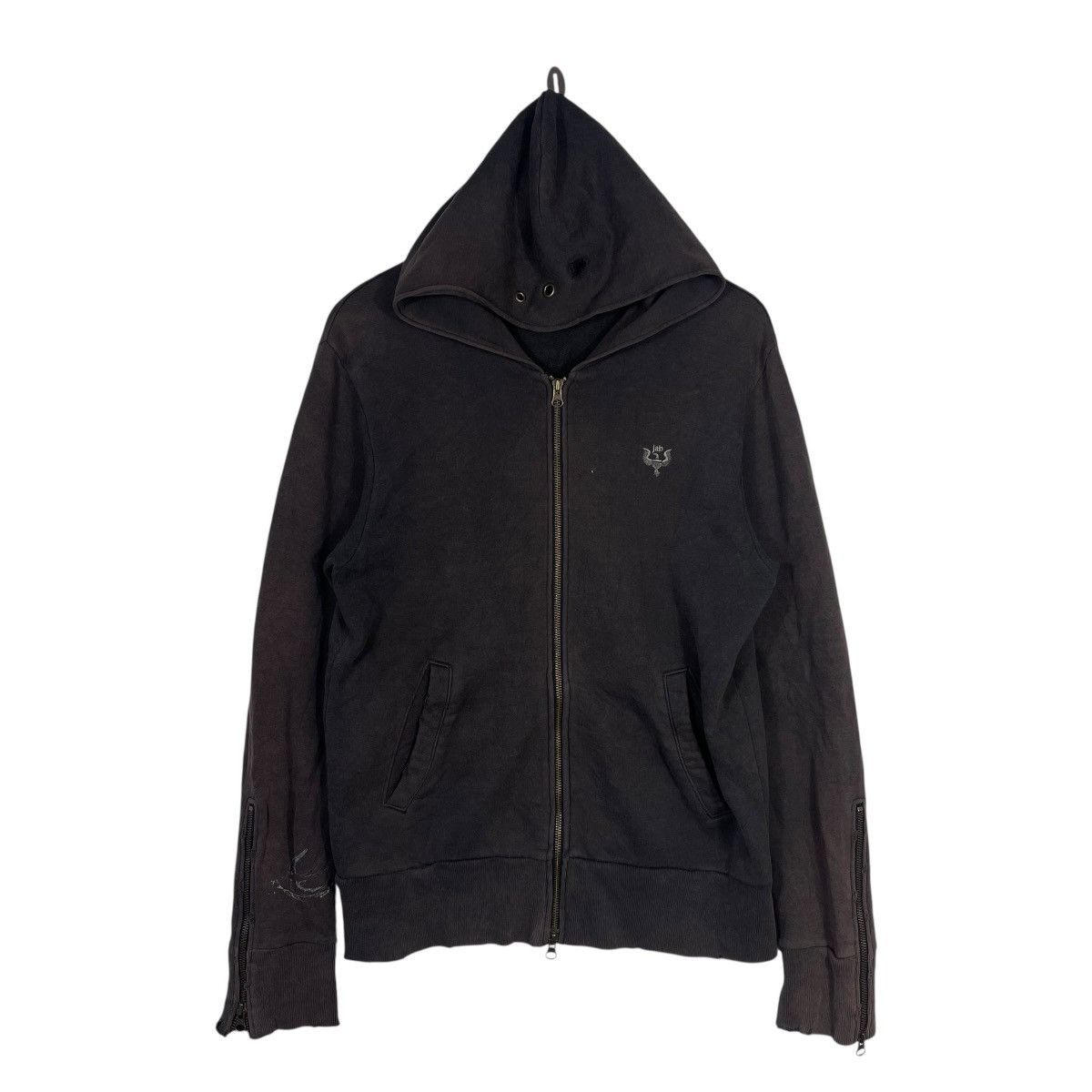 Japanese Brand Japanese Brand Skull Tattoo Full Zip Hoodie Dark Brown Size US L / EU 52-54 / 3 - 2 Thumbnail