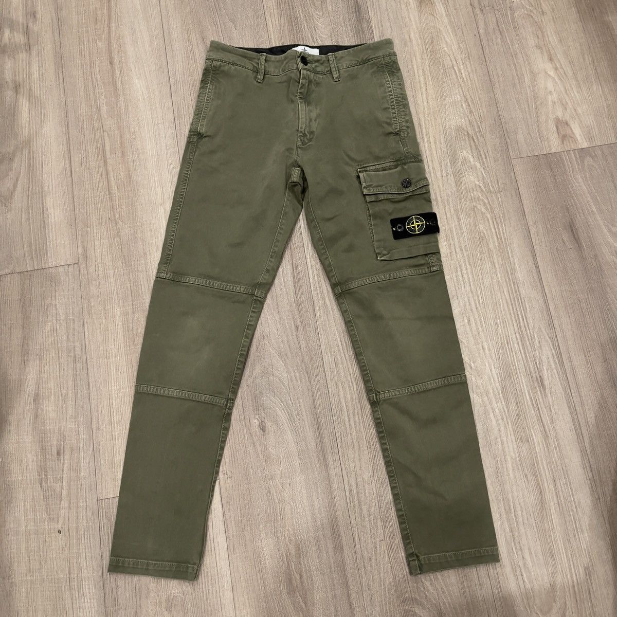image of Stone Island Junior Cargo Pants in Olive, Women's (Size 24)