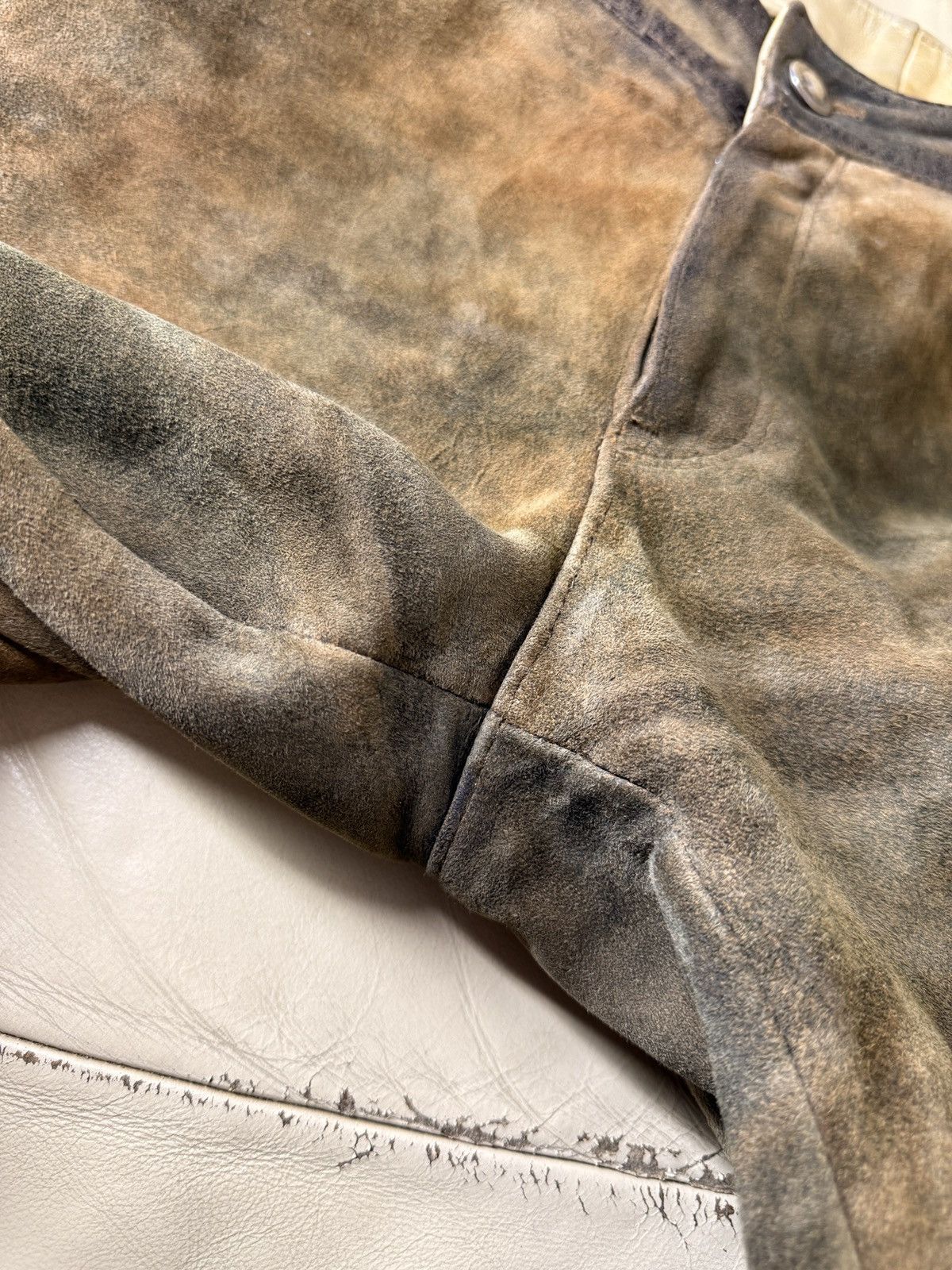 Genuine Leather Vintage Maddox Country Leather Cargo shorts Suede Size US 34 / EU 50 - 20 Thumbnail