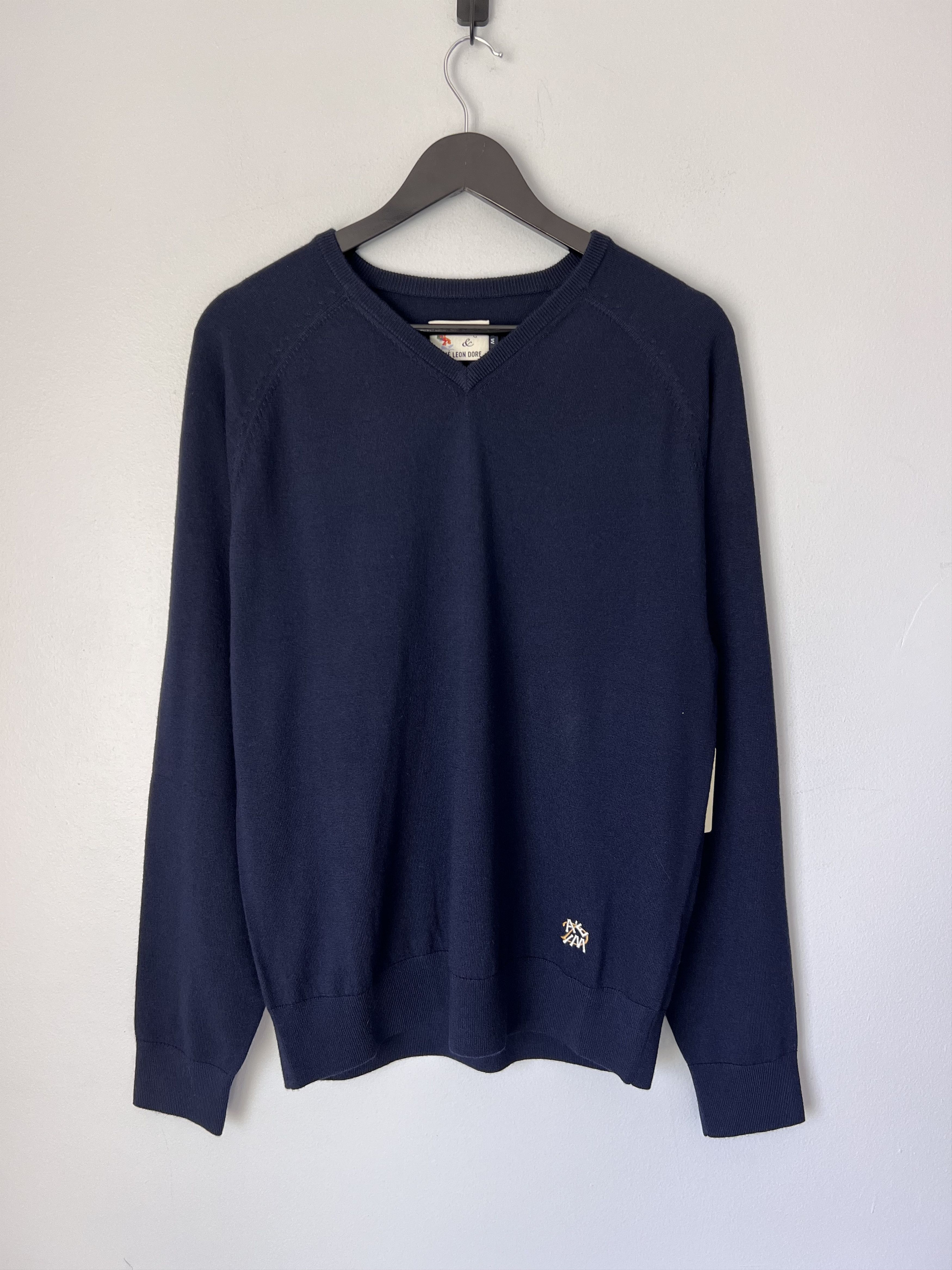 Aime Leon Dore × Drake's Aime Leon Dore Drake's Intarsia V-Neck Sweater in Navy Size US M / EU 48-50 / 2 - 5 Thumbnail