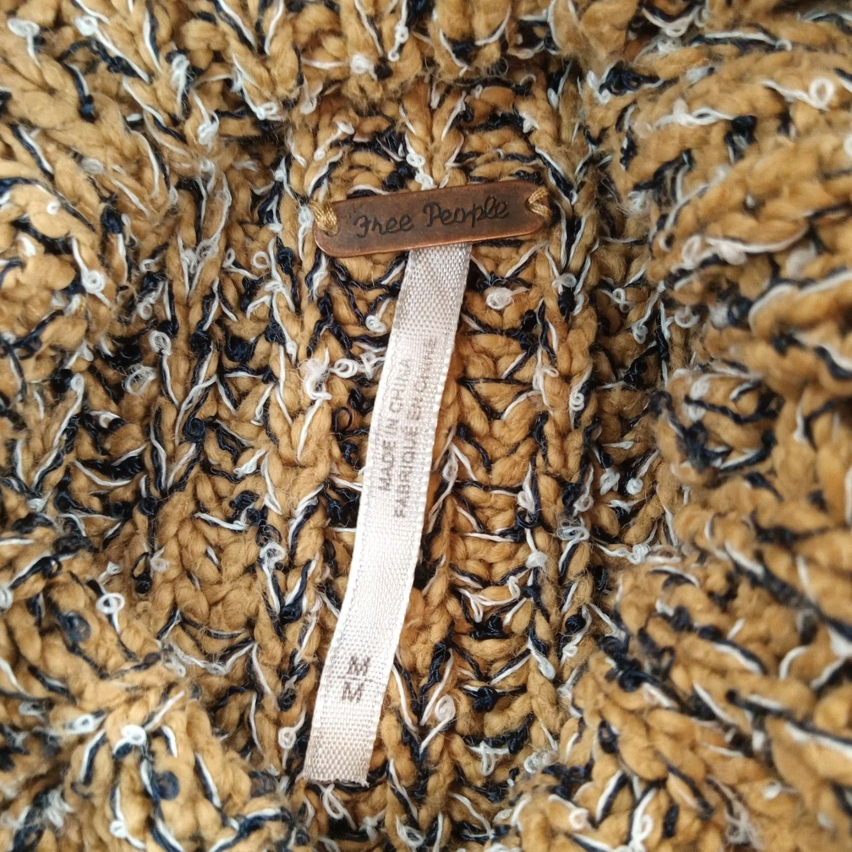 Free People Free People Womens Sweater Medium Brown Turtle Neck Pullover Size M / US 6-8 / IT 42-44 - 5 Thumbnail