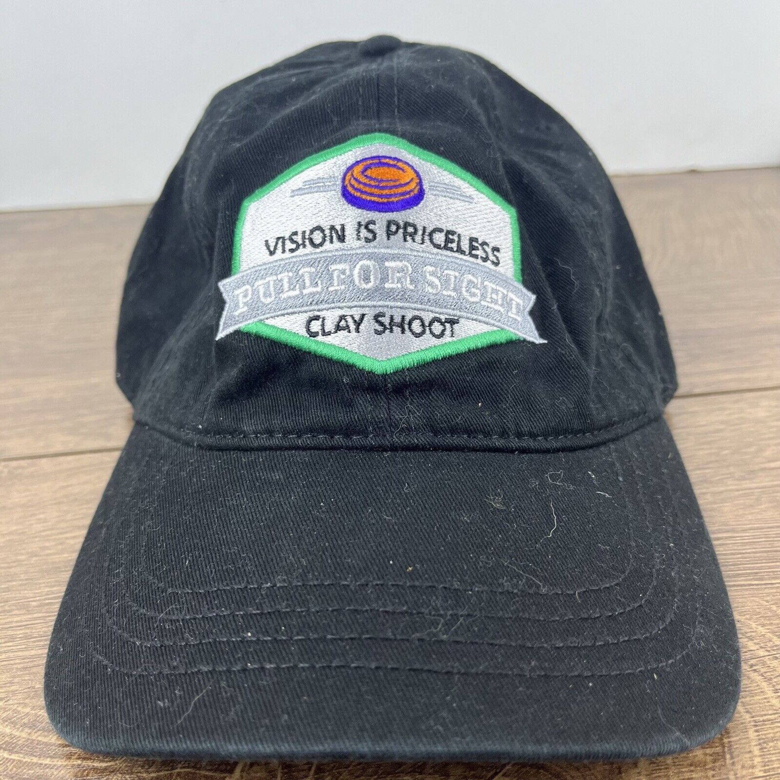 Other Pull Por Sight Hat Clay Shoot Black Adjustable Hat Black Adu Size ONE SIZE - 4 Thumbnail