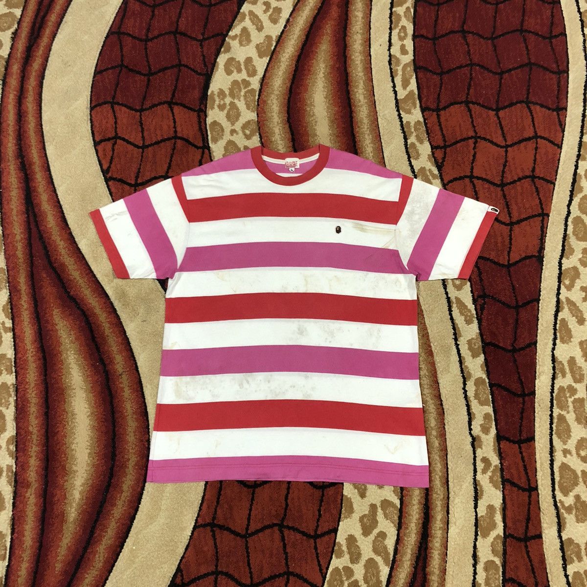 Bape Vintage Bape By A Bathing Ape Made In Japan Rare T Shirt Size US L / EU 52-54 / 3 - 1 Thumbnail