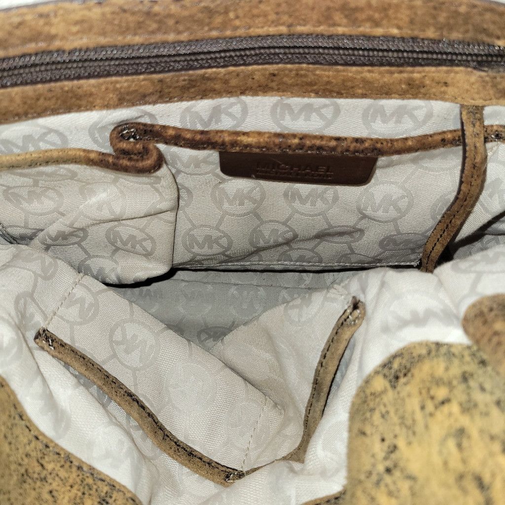 Michael Kors Michael Kors Women's Large Distressed Brown Leather Hamilton Size ONE SIZE - 8 Thumbnail