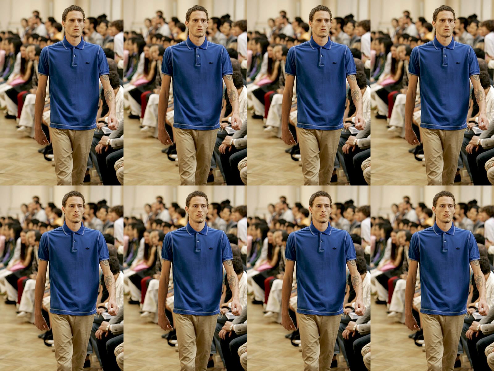 Junya Watanabe × Lacoste SS2006 JUNYA WATANABE MAN x LACOSTE RECONSTRUCTED POLO SHIRT Size US S / EU 44-46 / 1 - 2 Thumbnail