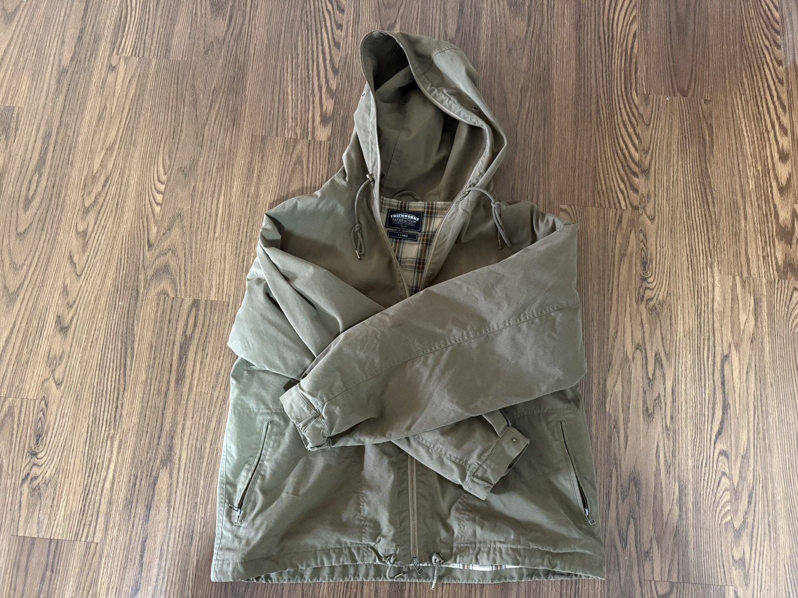 FrizmWORKS Olive Hooded Sailing Parka Size US XL / EU 56 / 4 - 2 Thumbnail