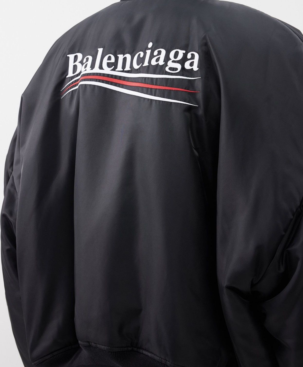 Balenciaga 🔥GRAIL🔥Balenciaga Logo Nylon Varsity Bomber Jacket Size US M / EU 48-50 / 2 - 3 Thumbnail
