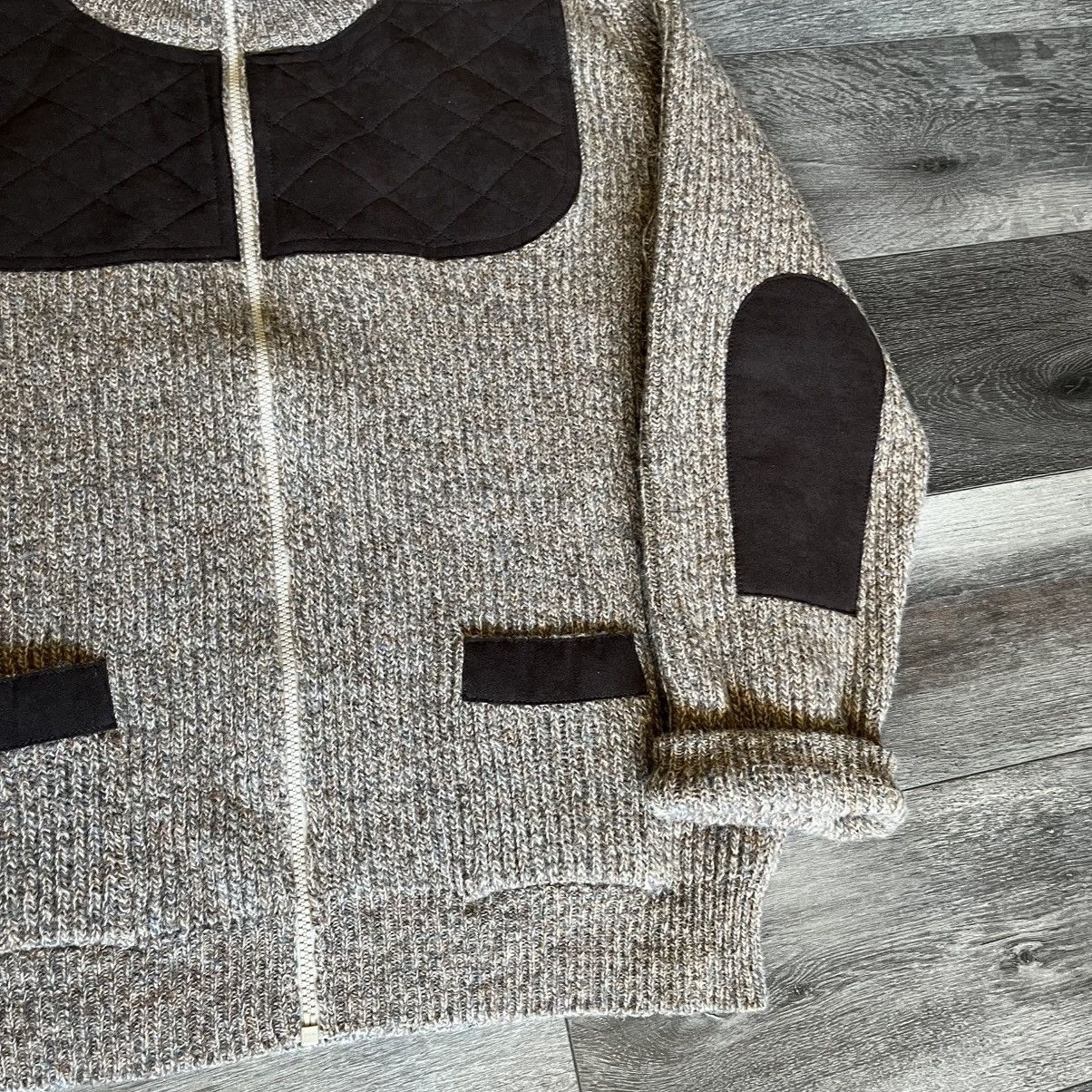 Vintage Vintage Lochaven Scotland Wool Suede Cardigan Zip Up Sweater Size US M / EU 48-50 / 2 - 4 Thumbnail
