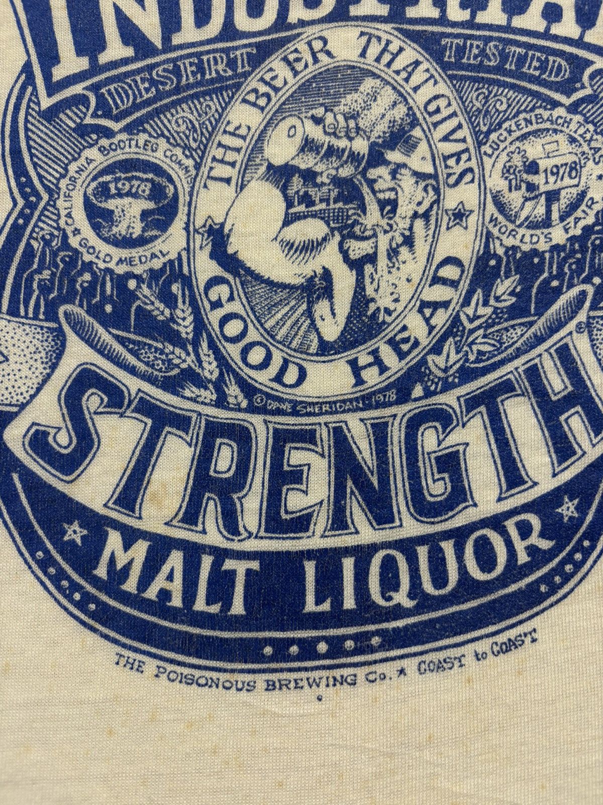 Vintage Vintage 80’s Malt Beer Ringer Tshirt Size US L / EU 52-54 / 3 - 4 Thumbnail