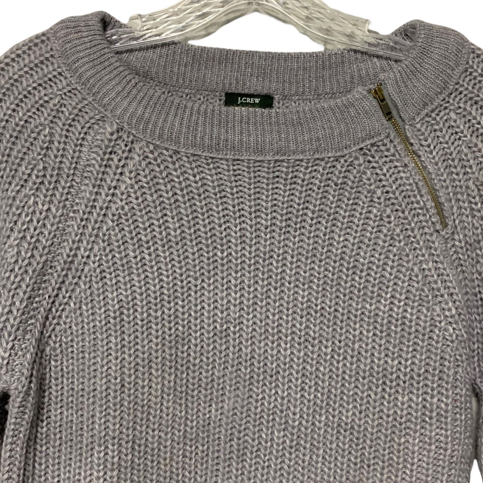 J.Crew J.Crew Heritage Gray Acrylic Wool Mohair Zipper Sweater Sm Size S / US 4 / IT 40 - 2 Thumbnail
