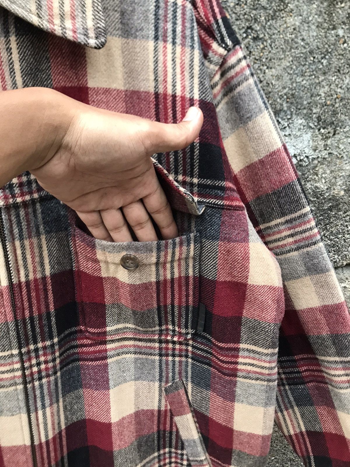 Japanese Brand ⚡️Vintage NPCA Flannel Wool Herrington Jacket Size US L / EU 52-54 / 3 - 7 Thumbnail