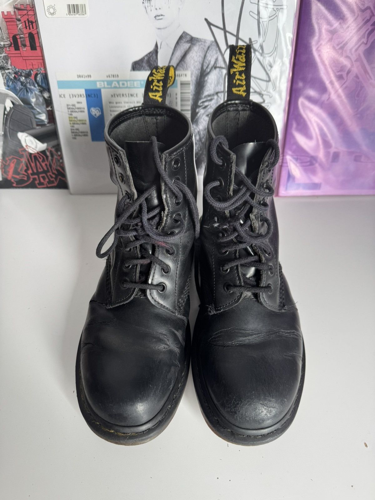 Dr. Martens Dr. Martens 1460 Black Smooth Leather Boots Made In UK Size US 8 / EU 41 - 5 Thumbnail