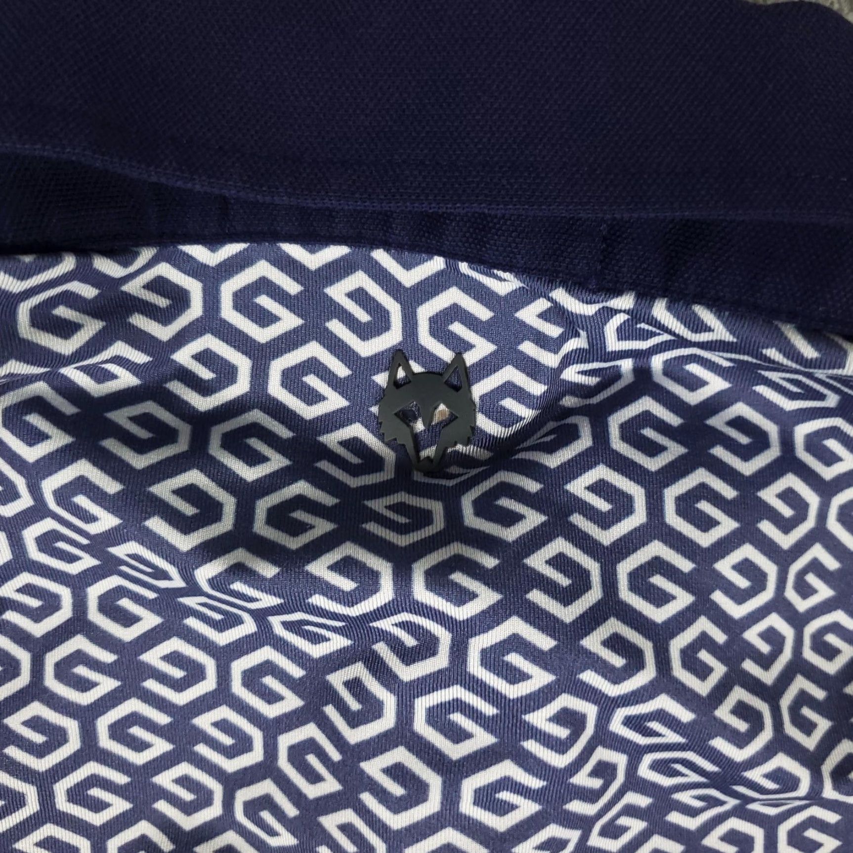 Vintage Greyson Polo Shirt Mens M Blue Geometric Performance Golf Wolf Size US M / EU 48-50 / 2 - 4 Thumbnail