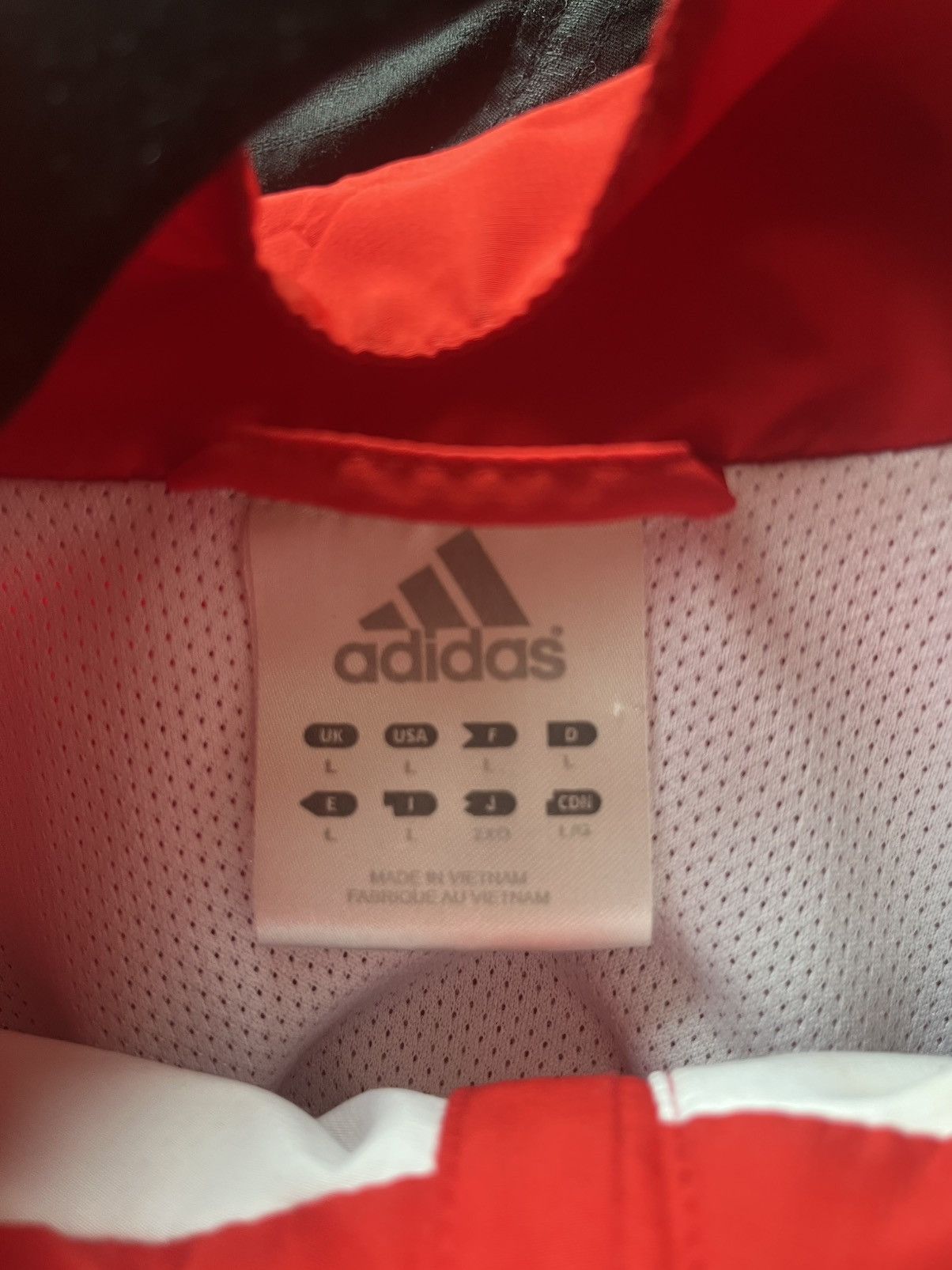 Adidas Red and White Adidas Clinton Volleyball Windbreaker Jacket Size US L / EU 52-54 / 3 - 3 Thumbnail
