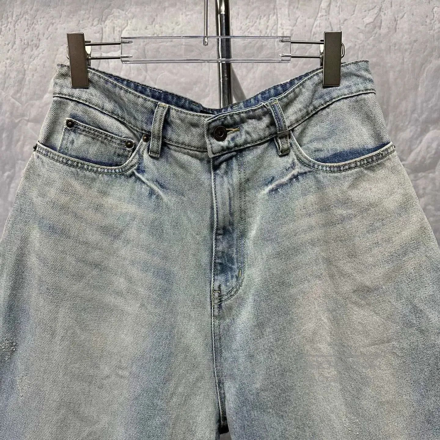 WE11DONE WE11DONE Distressed Denim Shorts Size S. Size 24" / US 00 / IT 34 - 2 Thumbnail