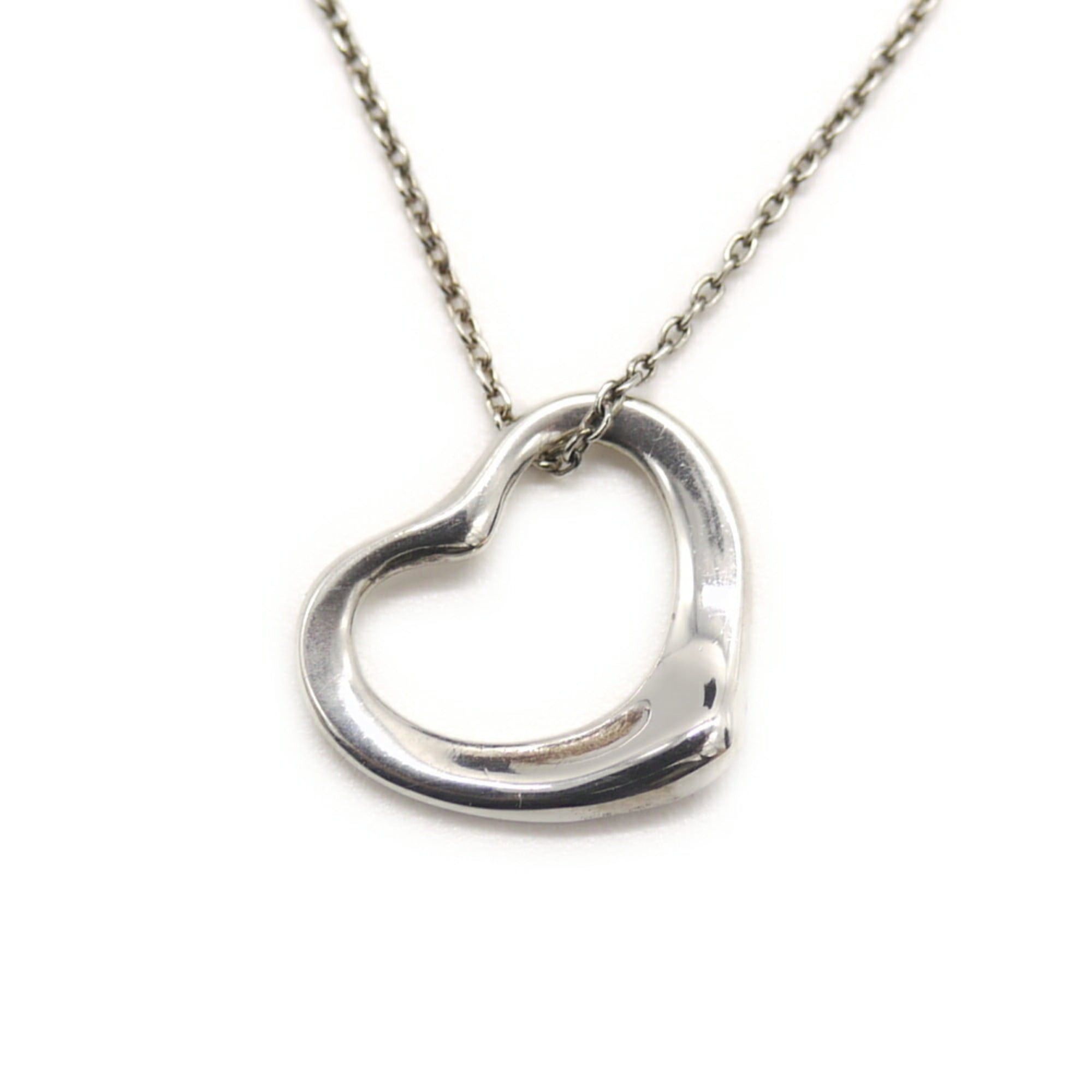 Tiffany & Co. TIFFANY & Co. Tiffany Elsa Peretti Heart Pendant Necklace Silver 925 Azuki Chain Size ONE SIZE - 1 Thumbnail