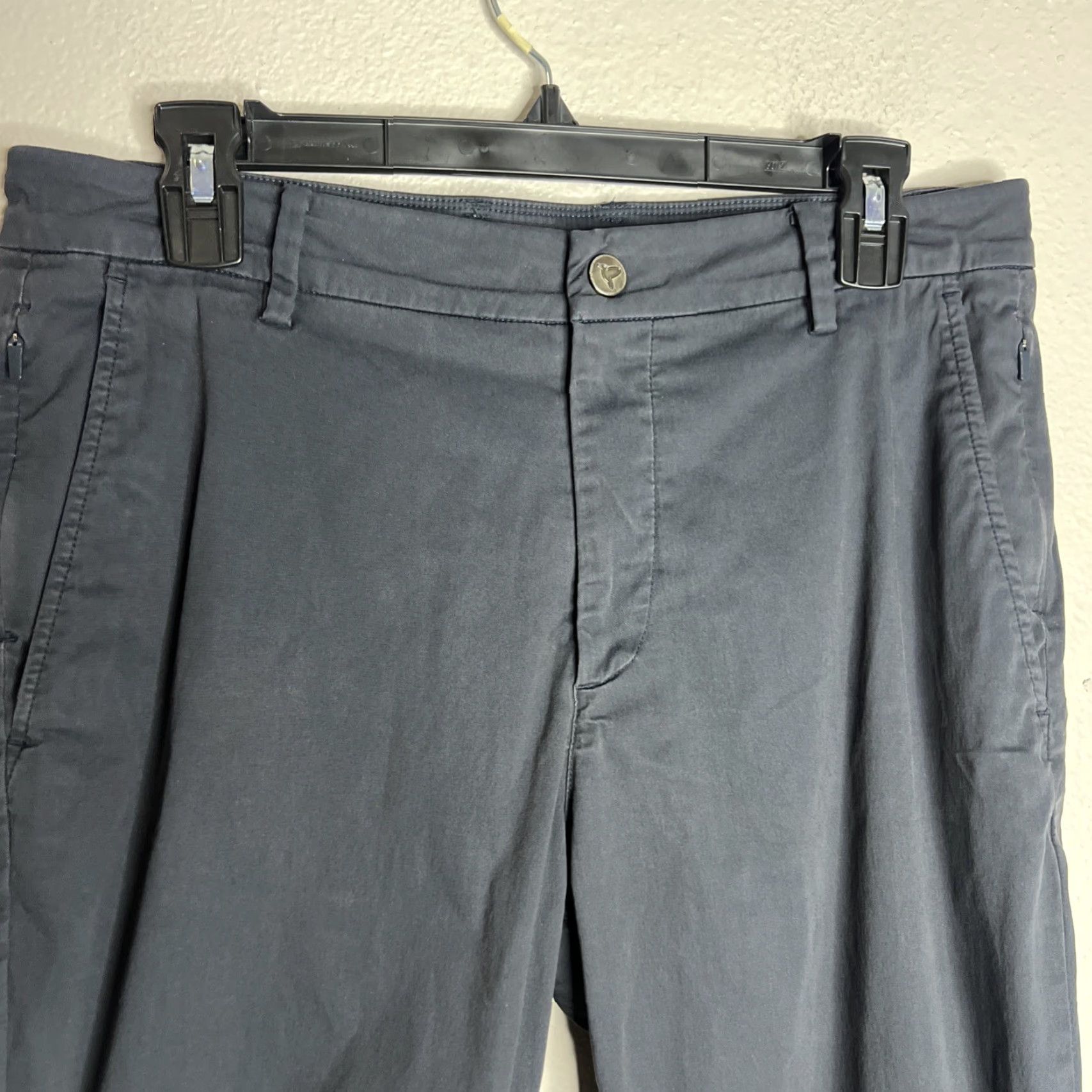 Vintage Bird Dog Pants Men 32x30 Chino Flat Front Zip Solid Gray Navy Logo Pockets Regular Straight Fall Outdoors Work Shirt? Size US 32 / EU 48 - 3 Thumbnail