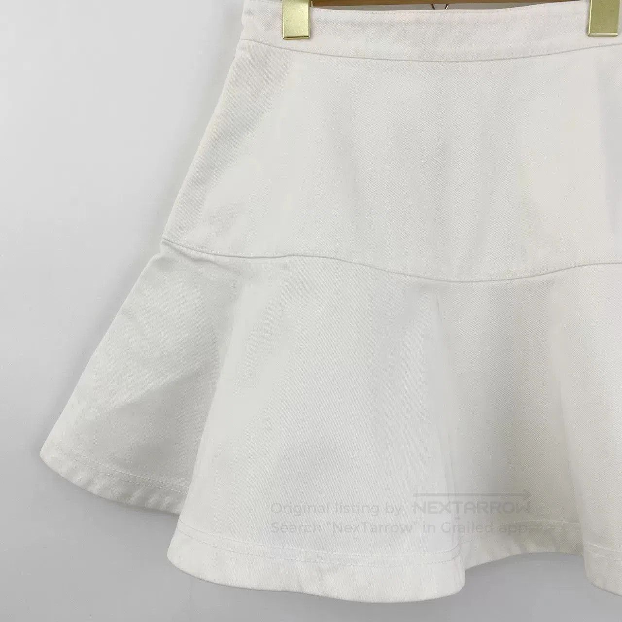 Dior Dior White Ruffled Mini Skirt. Size 33" - 4 Thumbnail