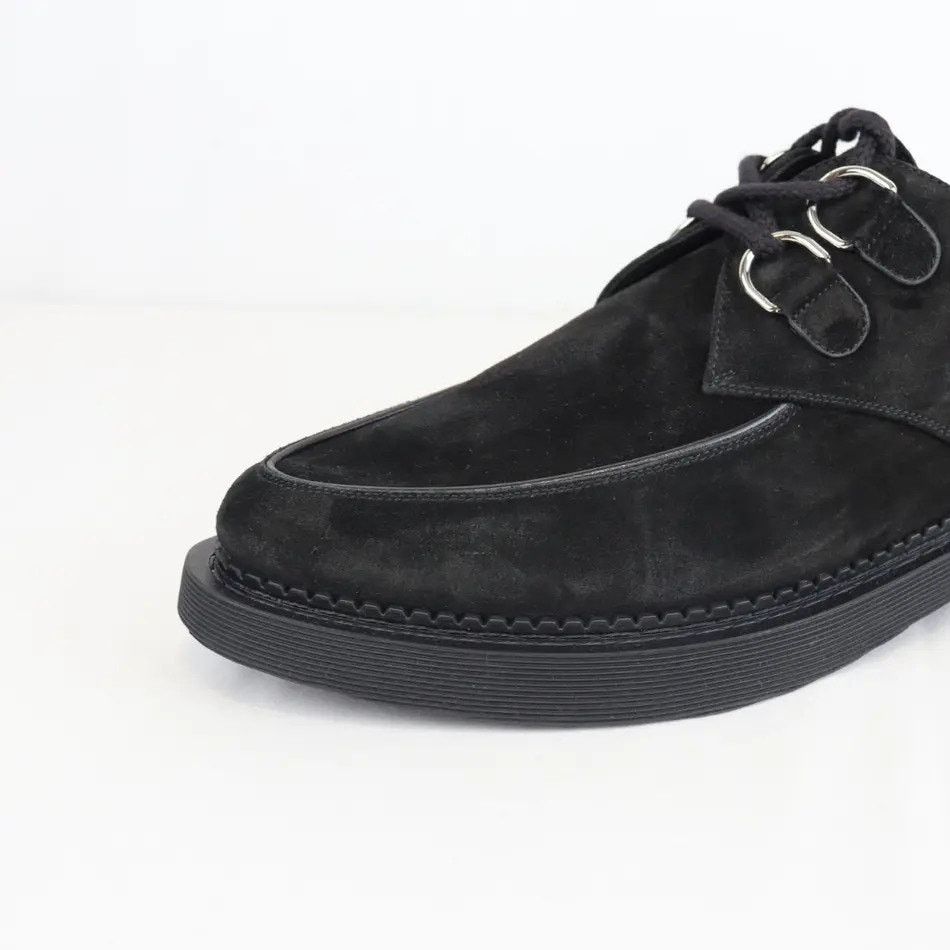 Saint Laurent Paris o1rshd1 Teddy 10 Suede Cashmere Opera Boots in Nero Size US 8.5 / EU 41-42 - 3 Thumbnail