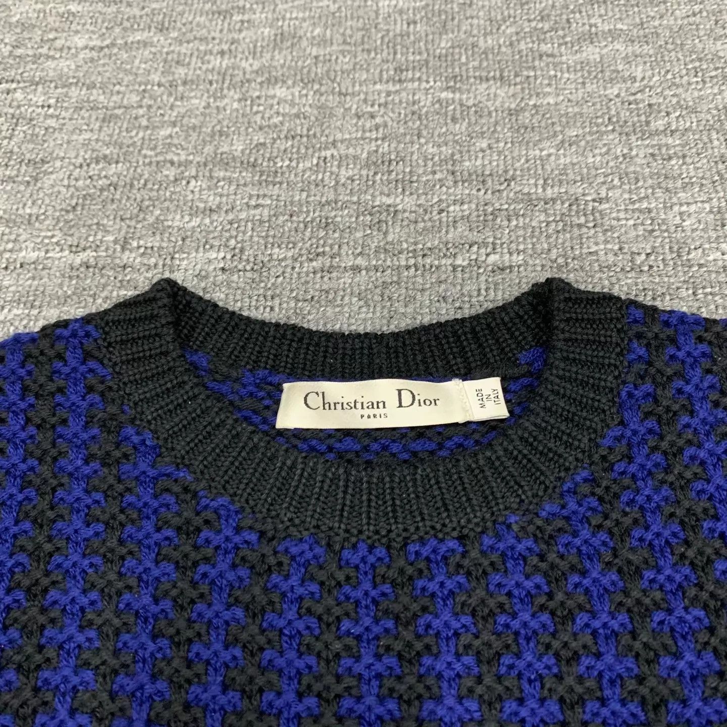 Dior Dior Black Blue Wool Sweater 38 95 New Size S / US 4 / IT 40 - 6 Thumbnail
