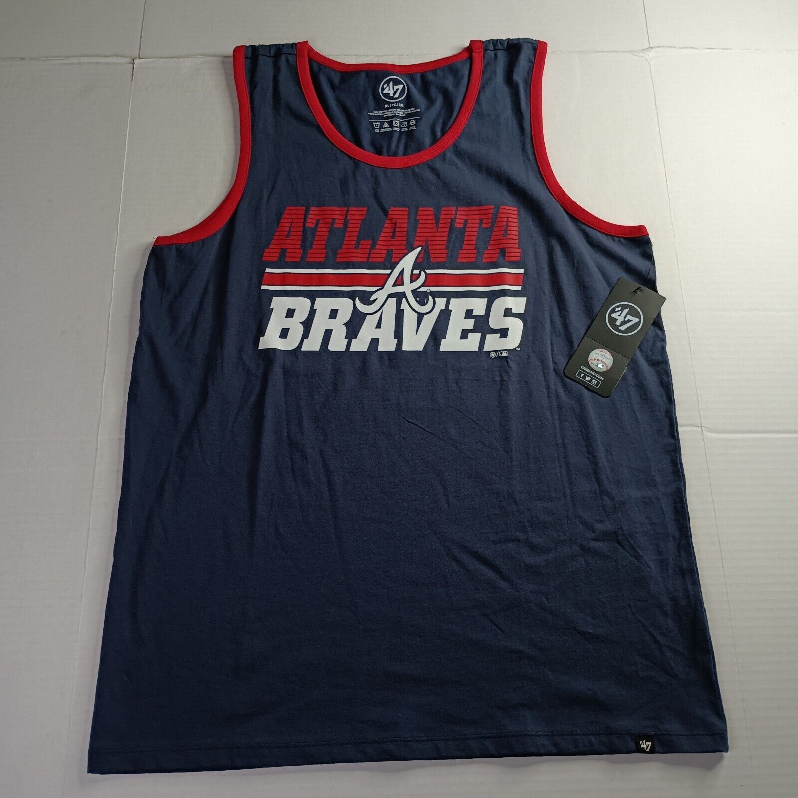 47 Brand '47 Atlanta Braves Atlas Blue Tank Top Men’s XL NWT MLB Size US XL / EU 56 / 4 - 1 Thumbnail