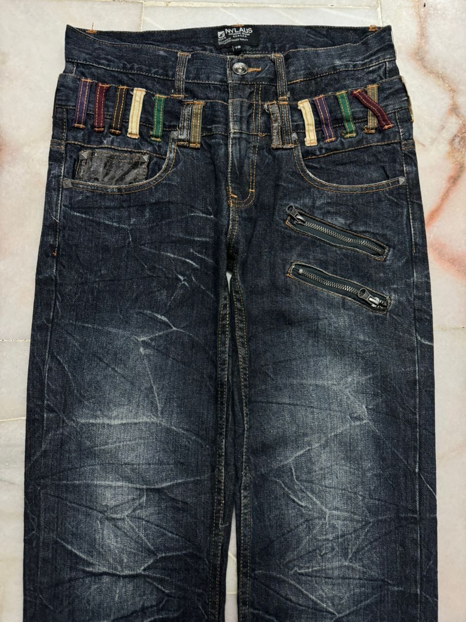Undercover 💥Double Waist💥Insane Nylus Clawmark Zipper Style Dark Jeans Size US 29 - 3 Thumbnail