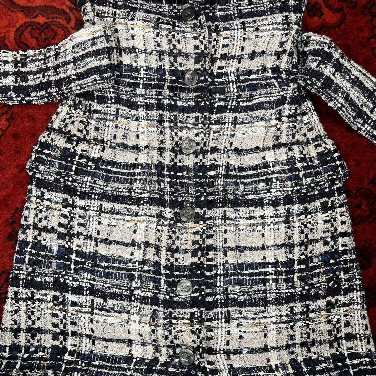 Chanel CHANEL Spring 2006 Tweed Bouclé Belted Dress CC Buttons Size S / US 4 / IT 40 - 11 Thumbnail