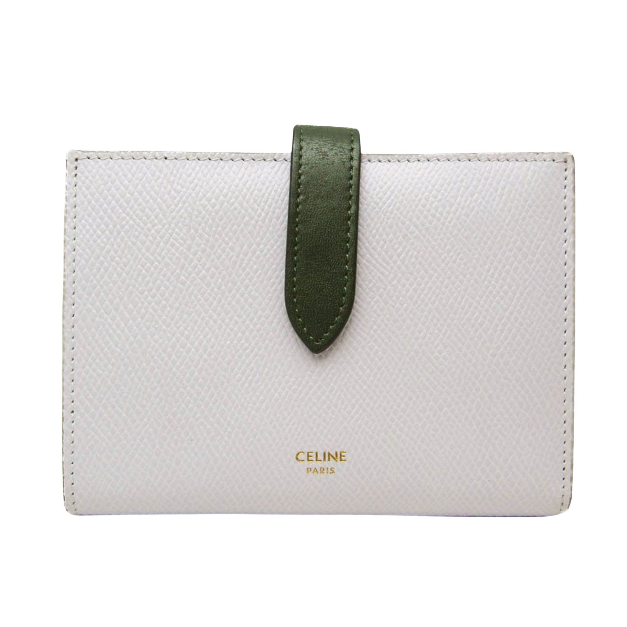 image of Celine Céline Medium Strap Wallet Wallet in Grey, Women's